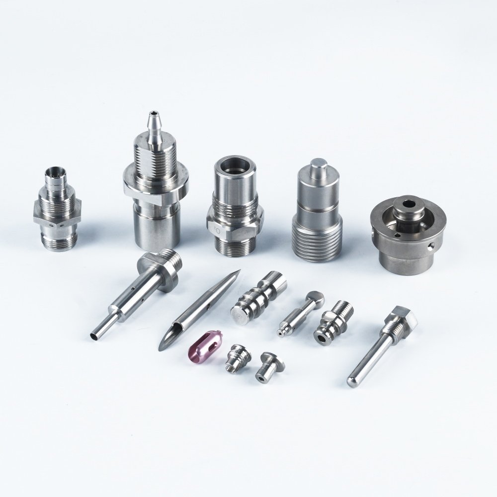 Customized Cnc Milling Machining Machined 4 Port Aluminum 6063 6061 Hard Anodized Silver 4 Ways Water Pump Pneumatic Manifold