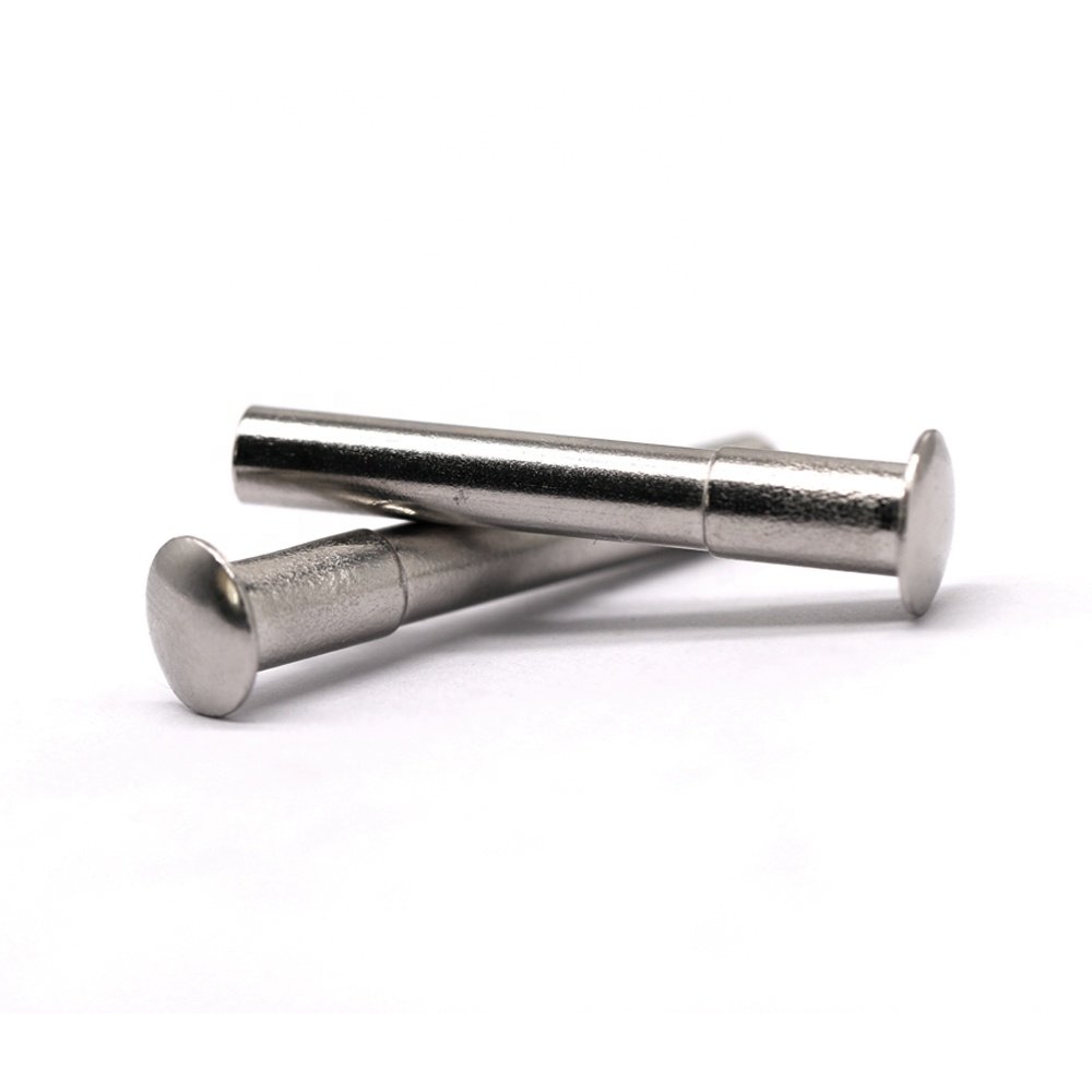 China Made OEM Custom Remaches Iron Rivet Nickel Plated Round Head Step Semi Tubular 5mm Rivets for New Energy Auto Accessories