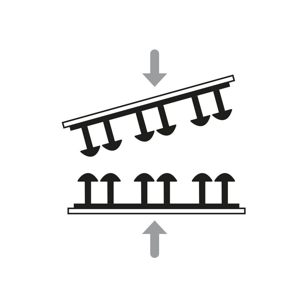 Strong Mushroom Head Dual Lock High-adhesive Adhesive Backing Black In-line 400 Grade Velcroes for Auto Rugs