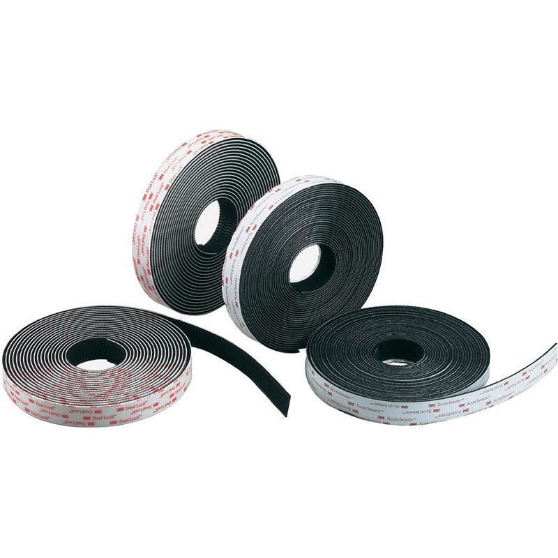 Strong Mushroom Head Dual Lock High-adhesive Adhesive Backing Black In-line 400 Grade Velcroes for Auto Rugs