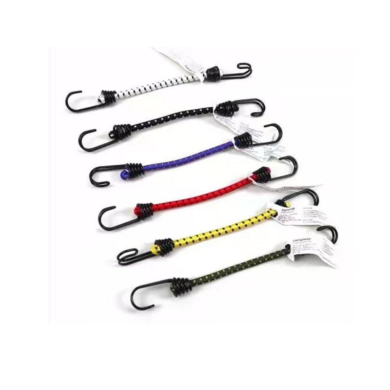 Manufacturer Stretch Elastic Tent Rope Clothesline Double Hook Luggage Outdoor Binding Rope Motorcycle Luggage Steel Hook Rope