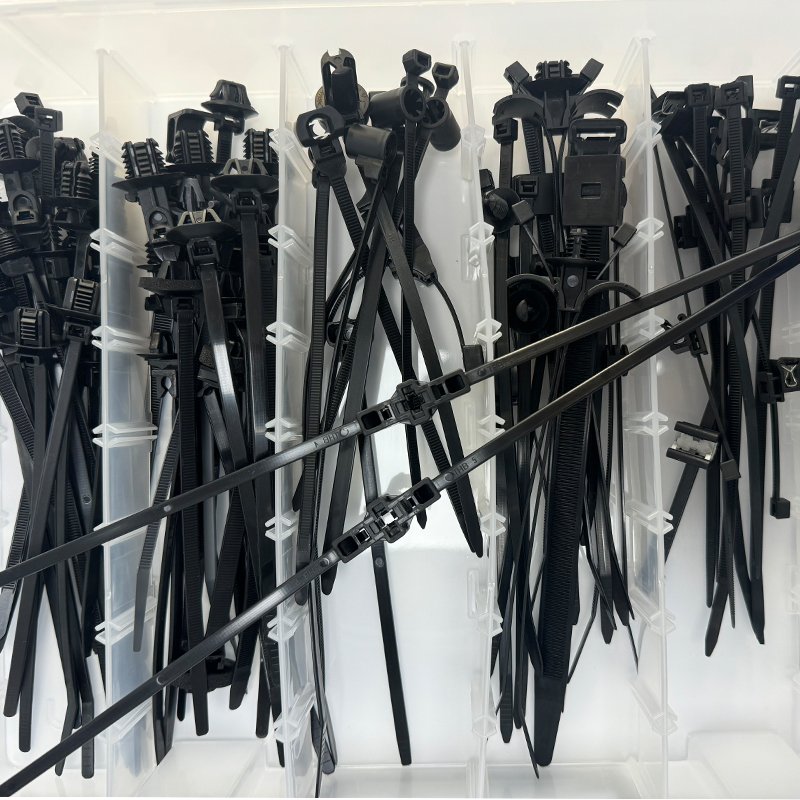 4.8mm x 200mm Auto car cable and wire fastener Nylon releasable self locking Cable Strap and Cable Ties
