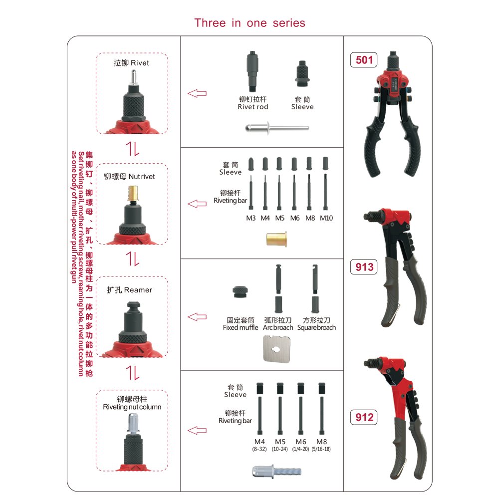 Automatic Manual Rivet Nut Gun Metric Imperial Inch Rivet Nut Tool BT-605 Riveter Professional High Efficiency