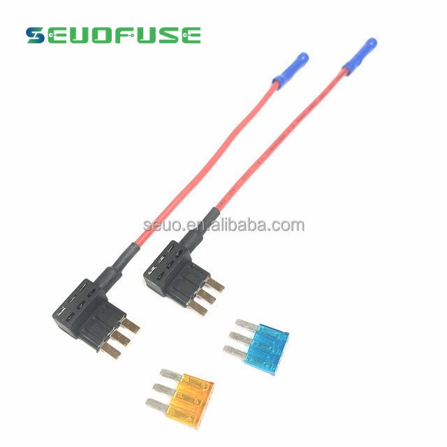 5A-30A Add-a-circuit TAP 3 Prong Micro car fuse holder raspberry camera tap add a circuit blade mini fuse holder