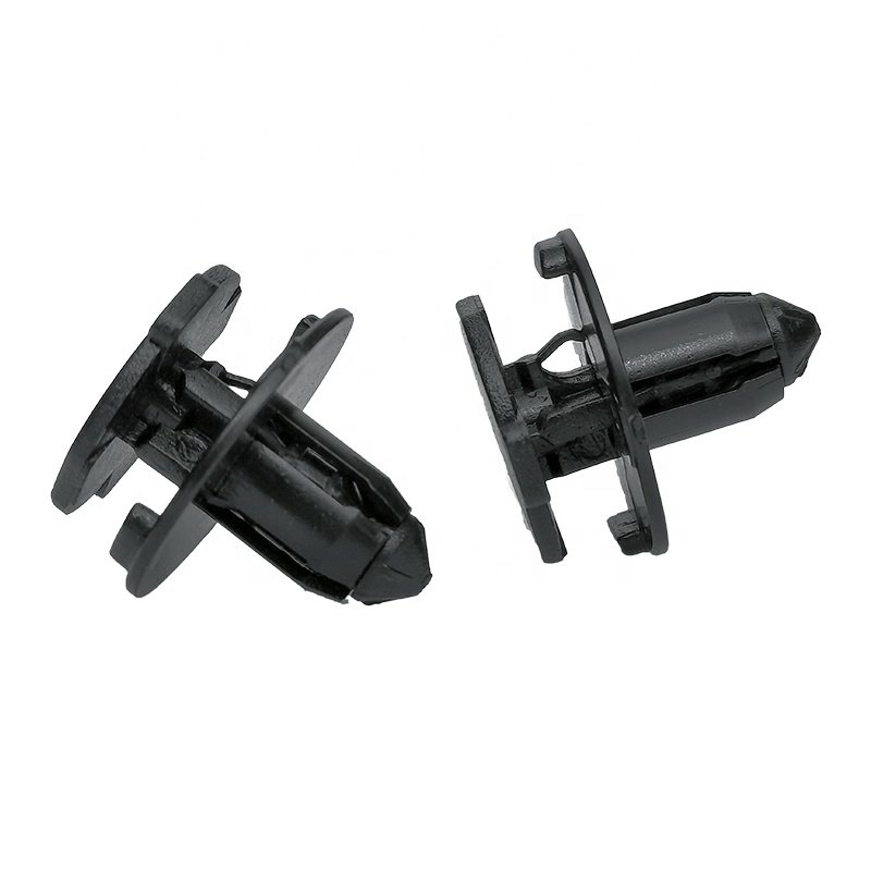 100 Auto Fasteners Fits 8mm Diameter Holes Black Push Retainer Rivet Clips for Bumper Fender Trim Clips 015532DR9A