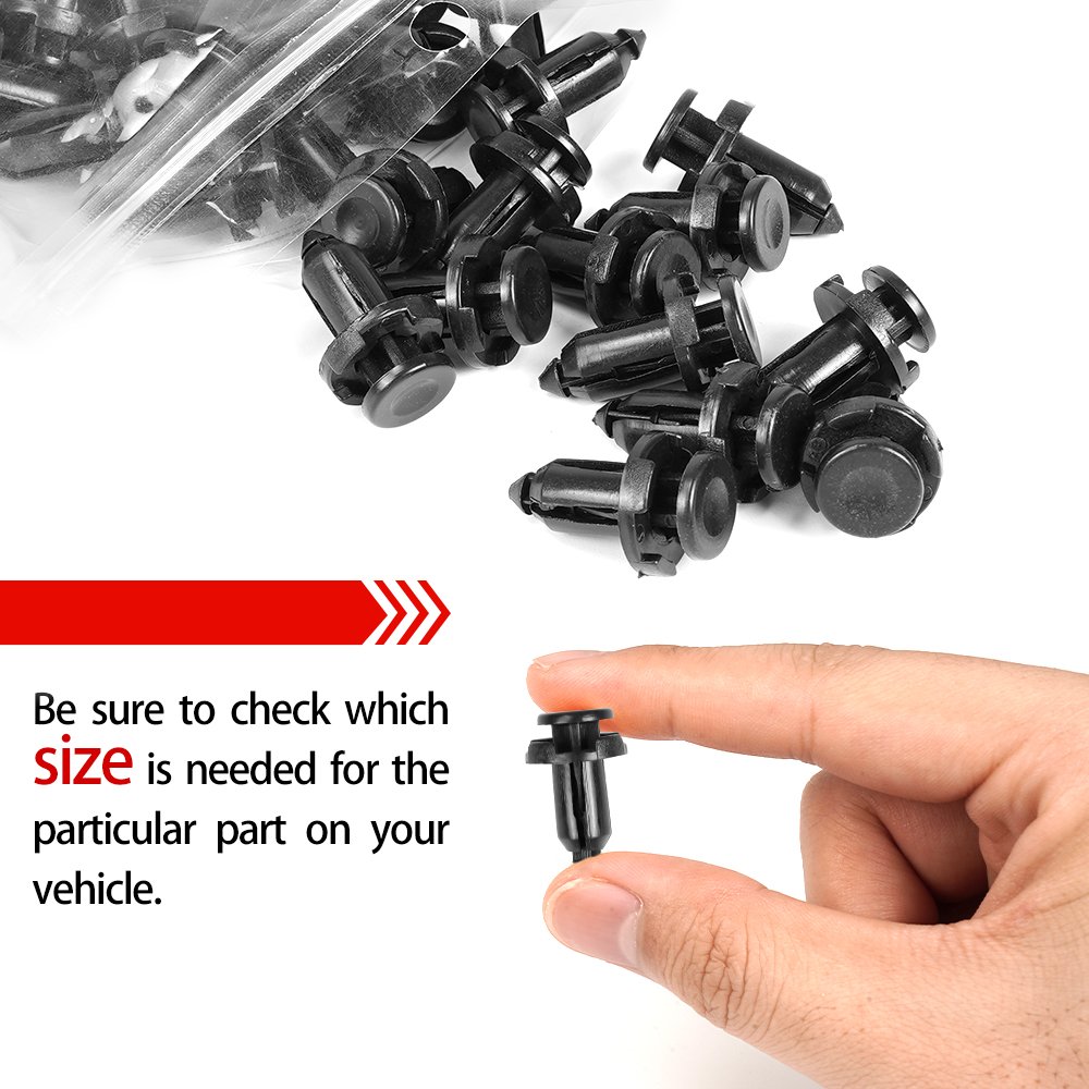 QGZ202 Auto Parts Push Type Car Door Panel Trim Fender Bumper Nylon Plastic Clips Auto Fastener for Honda/Nissan