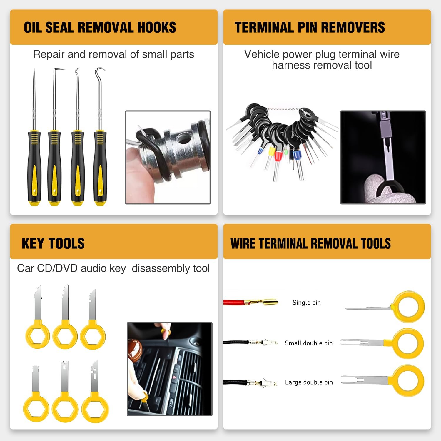 Wholesale Auto Pry Kit Car Panel Radio Removal Clip Pliers Push Pin Bumper Retainer Set Fastener Terminal Trim Removal Tool