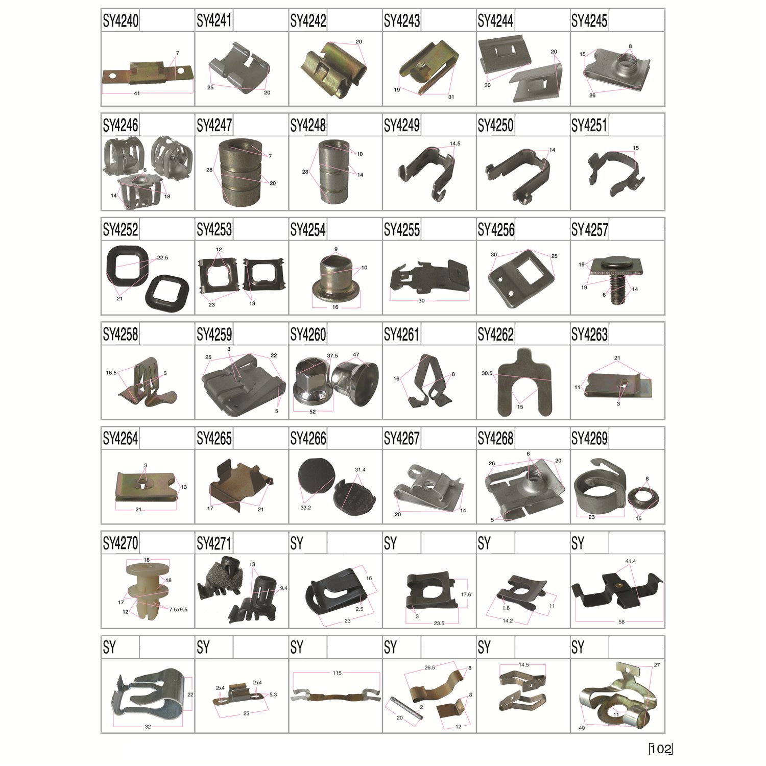 Auto Bumper Clips Car Fasteners Plastic Rivet Fasteners Fender Clips Universal Auto Bumper Clips