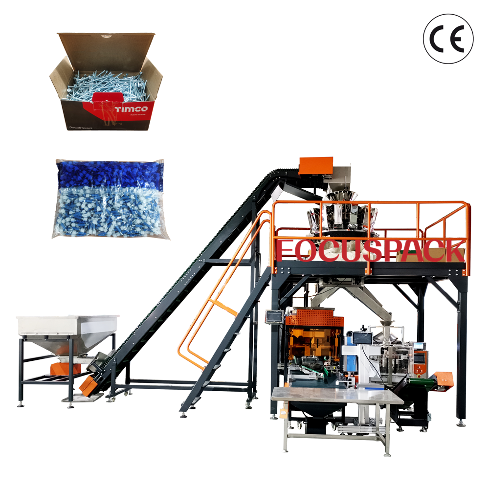 1KG, 2KG, 3KG, 4KG, 5KG Screws packing machine with box or bag auto weighting filling sealing packing machine