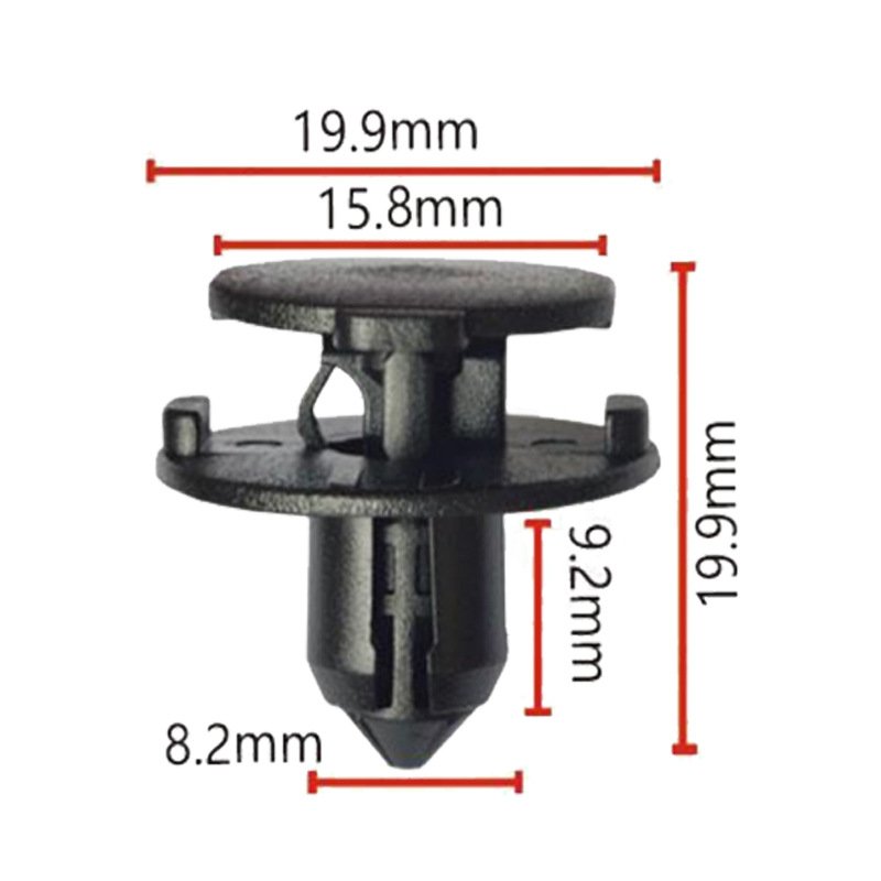 Bumper Cover Wheel Liner Cowl Grille Push-Type Retainer Clip for Nissan 01553-2DR9A 015532DR9A