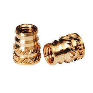 Lathe Custom Brass Heat Set Inserts M2 -M8 Brass Threaded Inserts