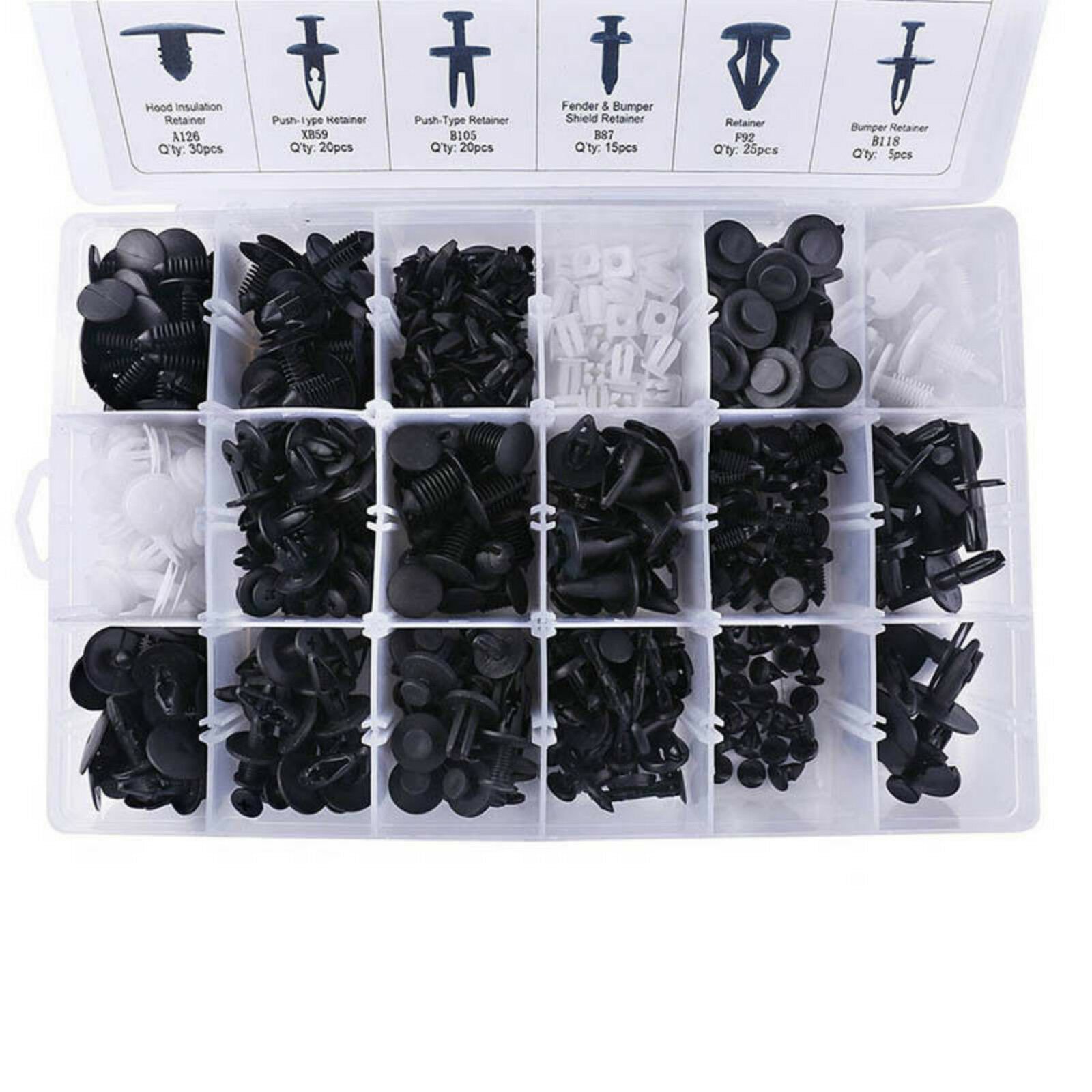 500PCS Universal Mixed Auto Fastener Car Bumper Clips Retainer Car Fastener Rivet Door Panel Liner For All Car