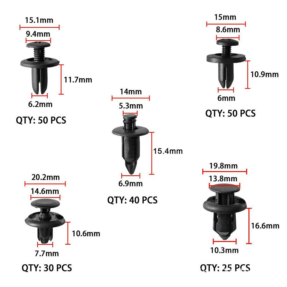 635Pcs Car Push Retainer Clips&Auto Fasteners Assortment Car Plastic Clips Rivet Bumper Kit Body Clips