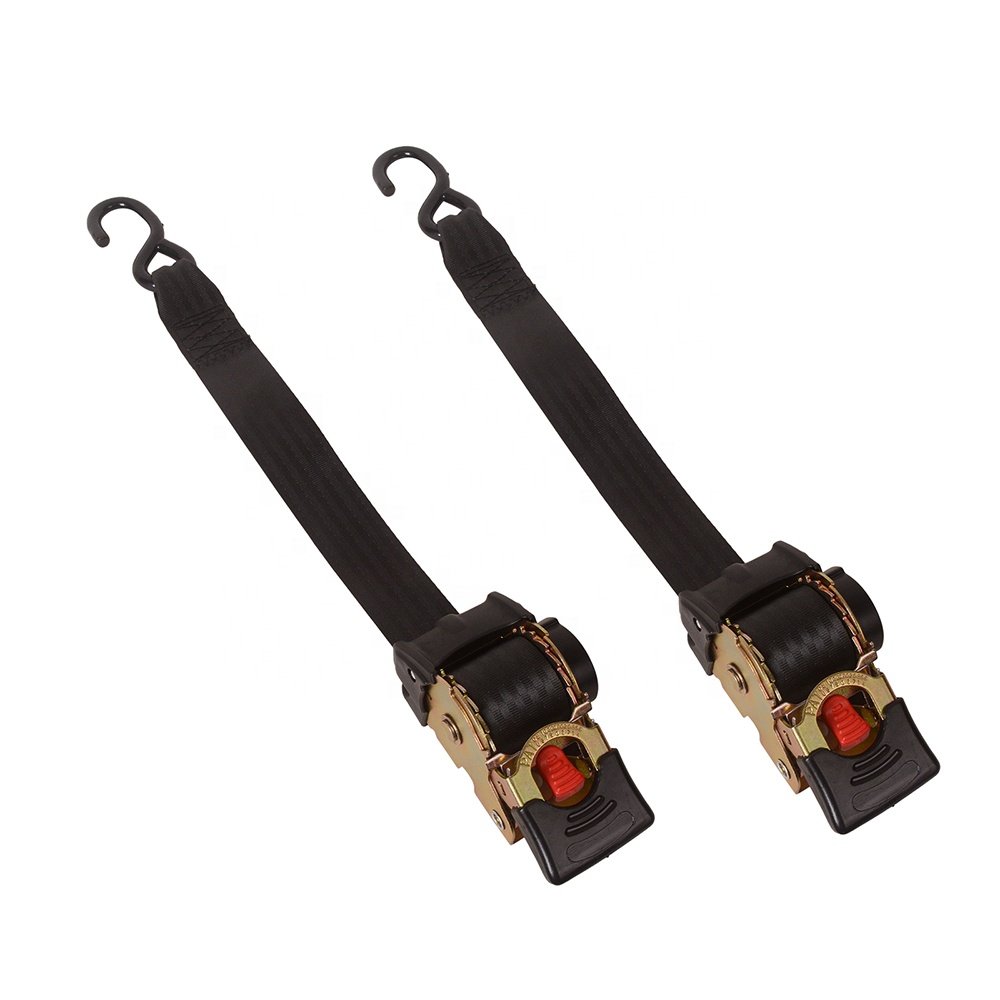 Motorcycle tie down iron 50mm width*3m length auto retractable tie down strap