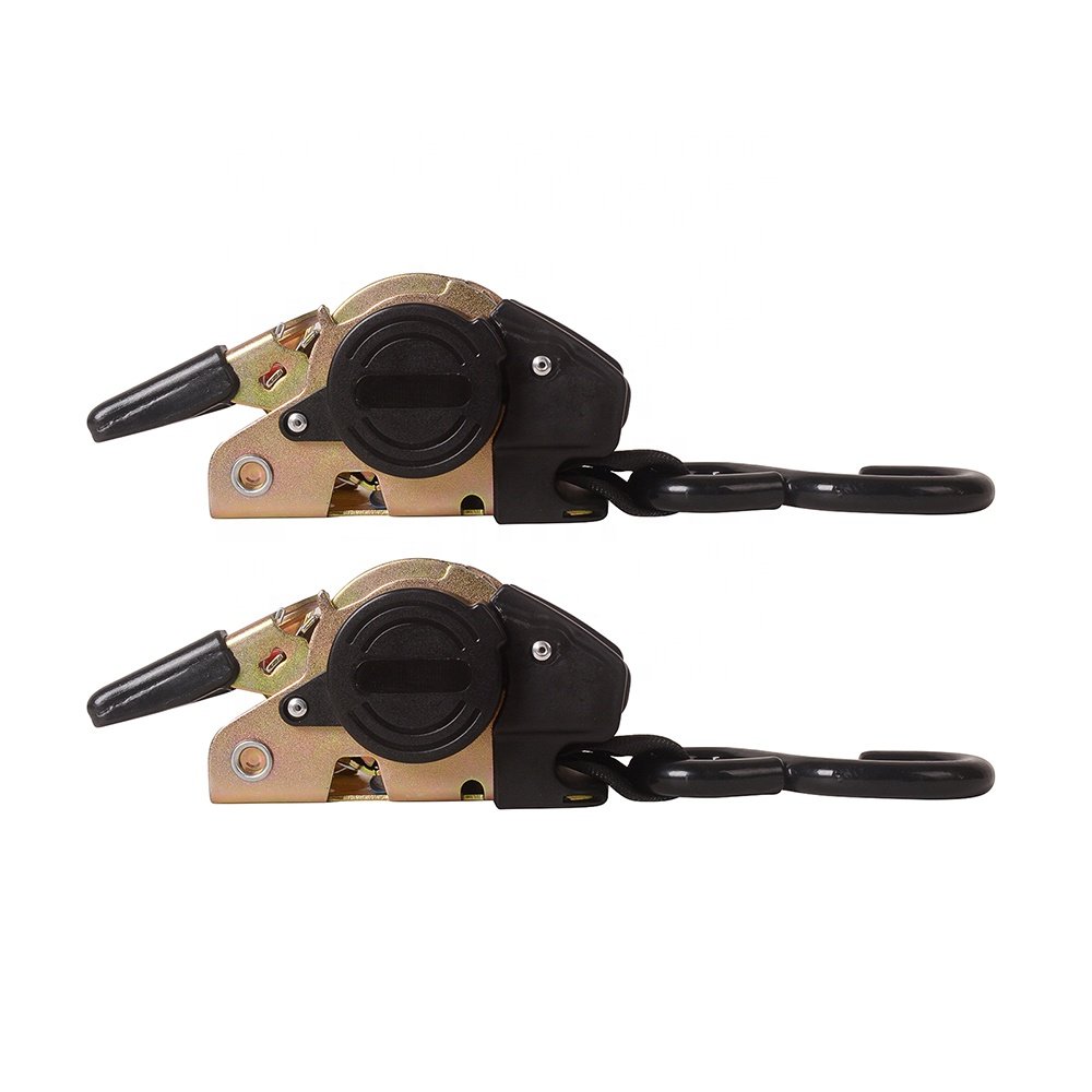 Motorcycle tie down iron 50mm width*3m length auto retractable tie down strap