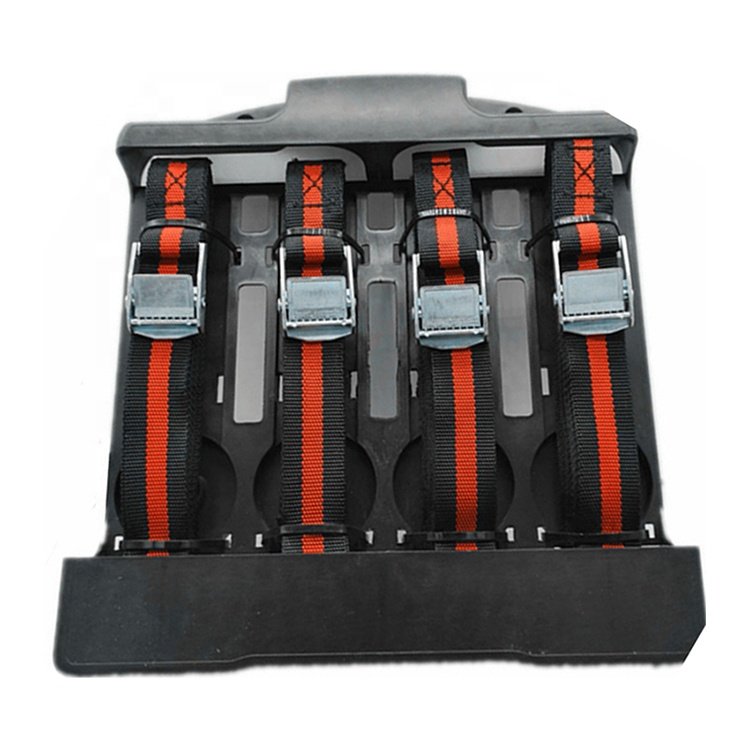 Best 4 Pack Short Vehicle Nylon Cargo Cam Buckle Tie Down Straps / Small Hold Down Auto Car Hauler Fastening Tire Straps