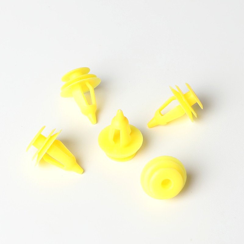 car door panel clips hole 9mm plastic yellow rivets fastener push clip for toyota
