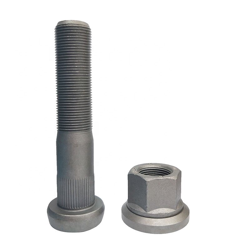 JQ Auto Fastener Truck and Trailer Grey Galvanized Hub bolts Wheel bolts for European Applications