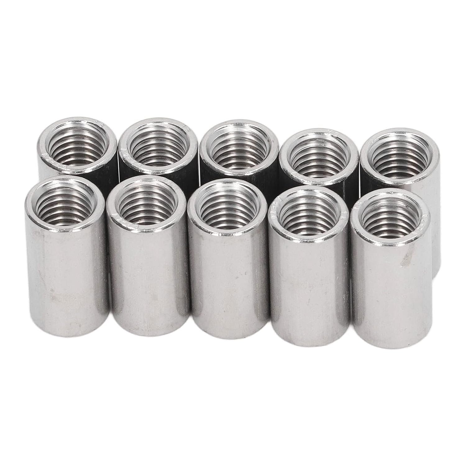 Round Connector Nuts, Carbon Steel Round Coupling Nut, Female Thread Sleeve Rod Bar Stud Round Coupling Connector
