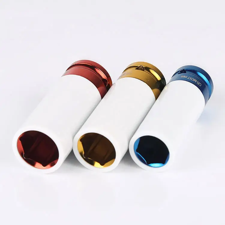 3Pcs Socket Tool Kit 1/2 for Wheel Nut Protector Impact Socket Set Protective Sleeve Pneumatic Fastener Lug Nut Socket