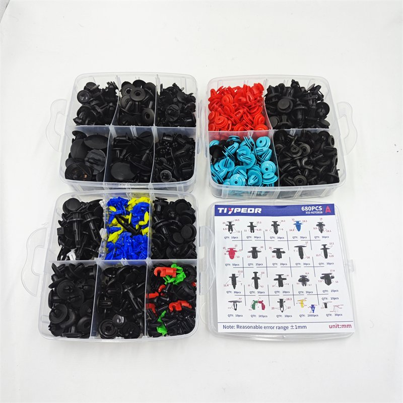 680PCS/box 22 Kinds Car Plastic Fastener Clips Set Mixed Auto Body Push Retainer Pin Rivet Bumper Door Trim Panel Fastener Clip
