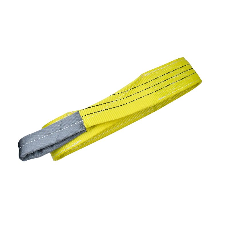 Professional Factory 90mm Custom 1.5m Yellow 3 ton Polyester Eye-Eye Flat Webbing Sling Lifting Strap