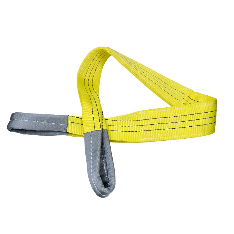 Professional Factory 90mm Custom 1.5m Yellow 3 ton Polyester Eye-Eye Flat Webbing Sling Lifting Strap