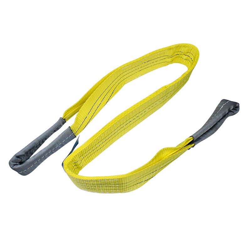 Professional Factory 90mm Custom 1.5m Yellow 3 ton Polyester Eye-Eye Flat Webbing Sling Lifting Strap