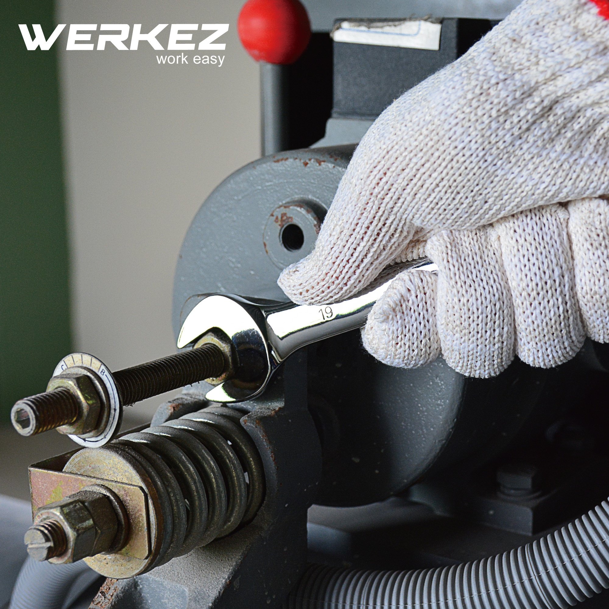 Werkez 14mm High Quality Cr-V Steel Combination Wrench Set Chrome Finish Industrial Hand Tools Repairing Customizable OEM Box