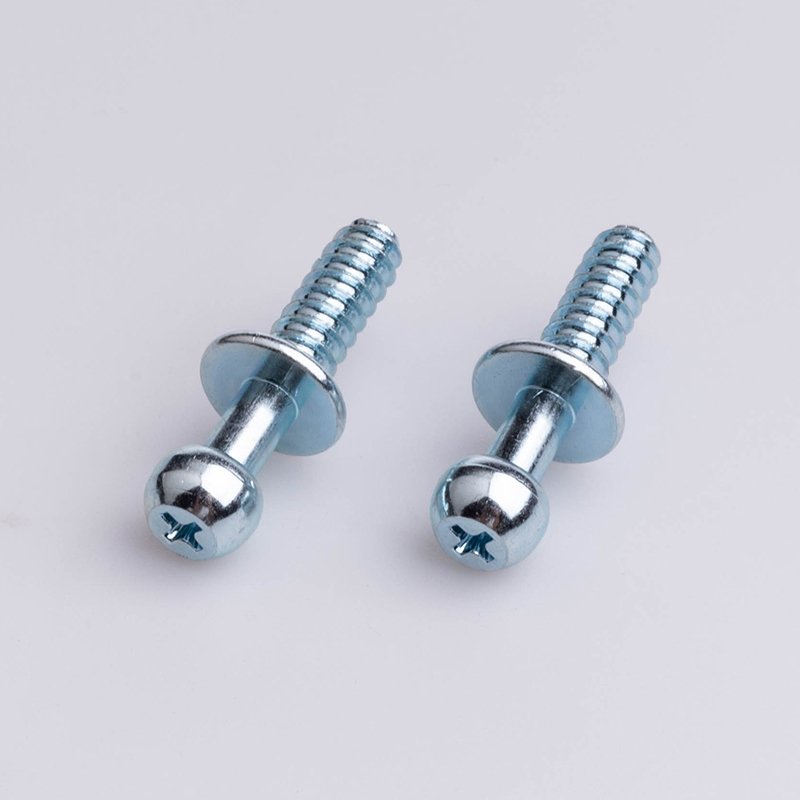 Custom High Quality Auto Fasteners Carbon Steel Galvanized 7mm Ball Head Cross Stud Bolt M7 Ball Screw for Car Lamp