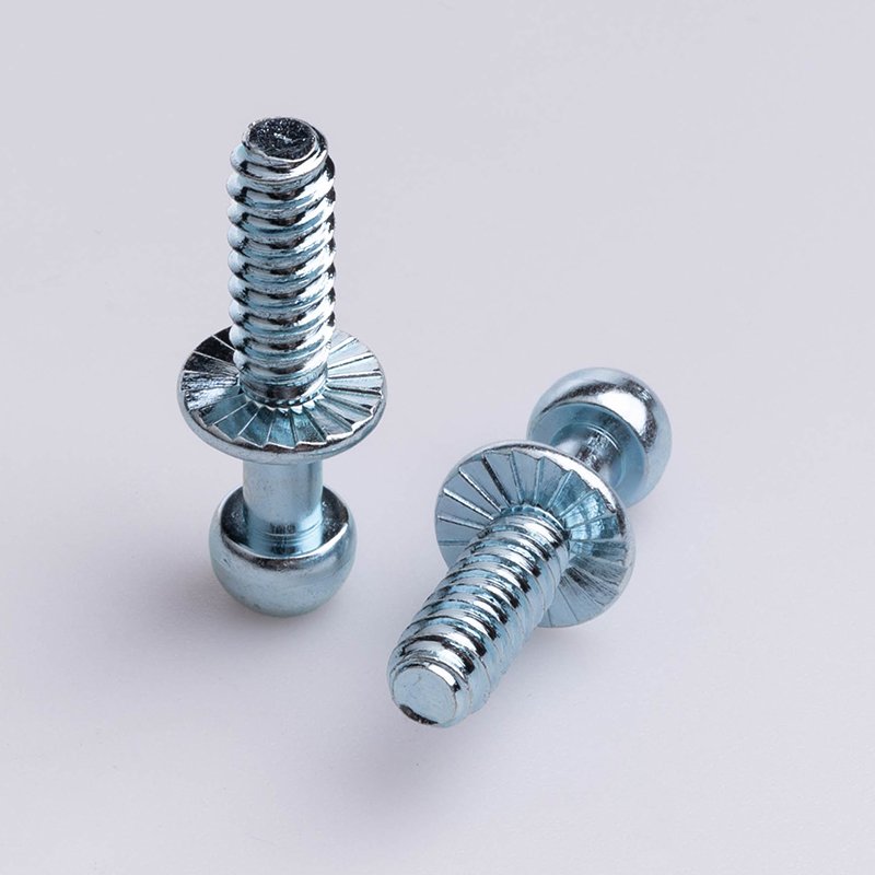 Custom High Quality Auto Fasteners Carbon Steel Galvanized 7mm Ball Head Cross Stud Bolt M7 Ball Screw for Car Lamp