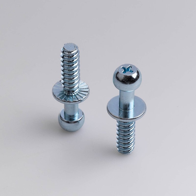 Custom High Quality Auto Fasteners Carbon Steel Galvanized 7mm Ball Head Cross Stud Bolt M7 Ball Screw for Car Lamp