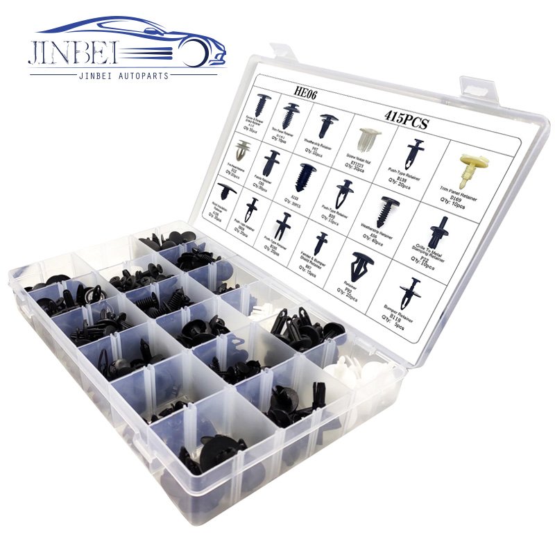 146pcs Nylon Auto Plastic Fasteners Assorted HE42