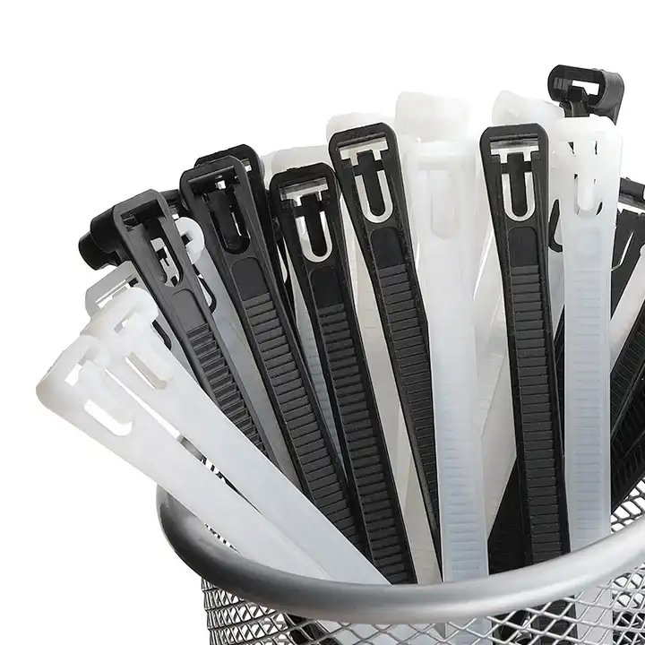 Wholesale Nylon Cable Ties Automatic Reusable Fastening Releasable Zip Ties Adjustable Tie Wraps Professional Factory