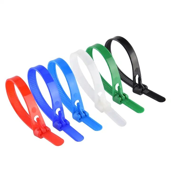 Wholesale Nylon Cable Ties Automatic Reusable Fastening Releasable Zip Ties Adjustable Tie Wraps Professional Factory