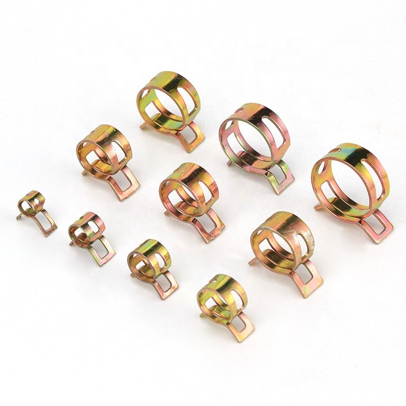 High Quality 4-22mm Fuel Line Auto Fastener Zinc Steel Hose Clamp Custom Pipe Clamp