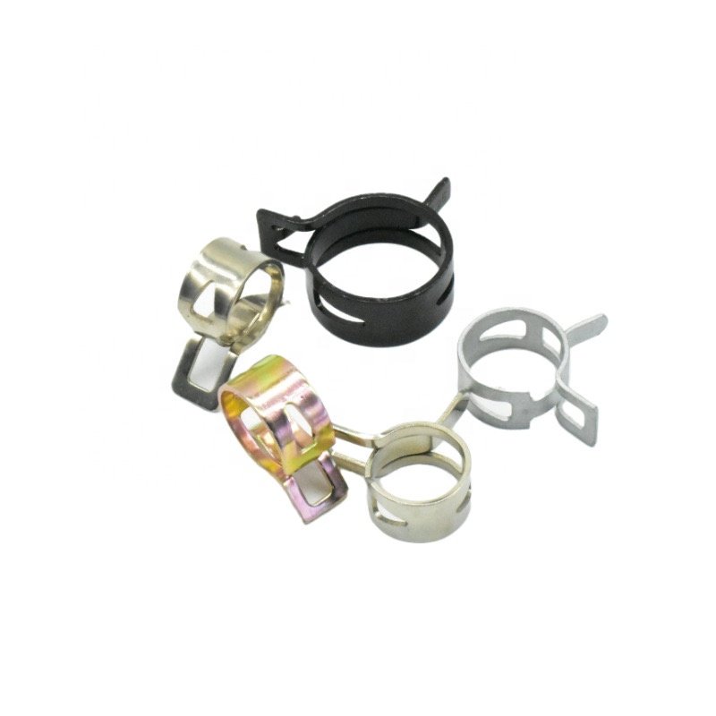 High Quality 4-22mm Fuel Line Auto Fastener Zinc Steel Hose Clamp Custom Pipe Clamp