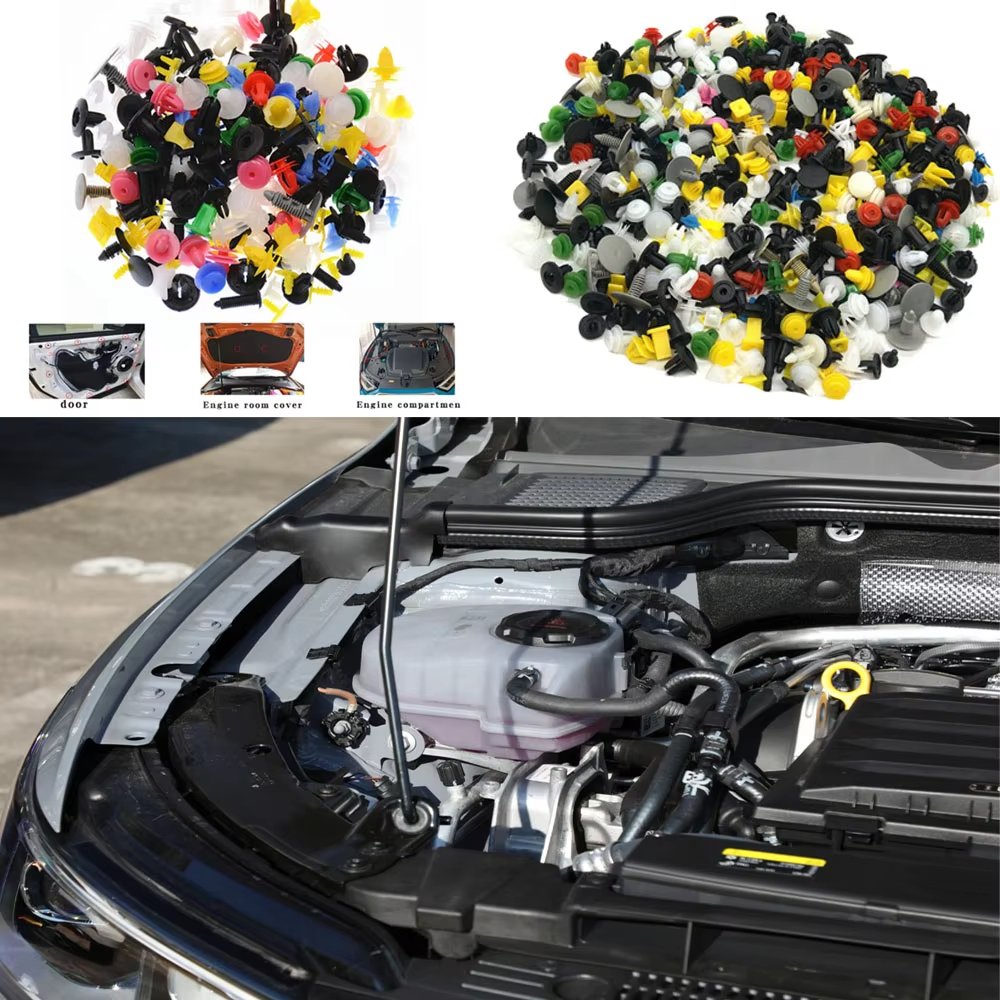 100PCS Mixed Car Screws Buckles Auto Bumper Door Fender Trim Fastener Screw Car Panel Rivet Retainer Plastic Clips Inteior Parts