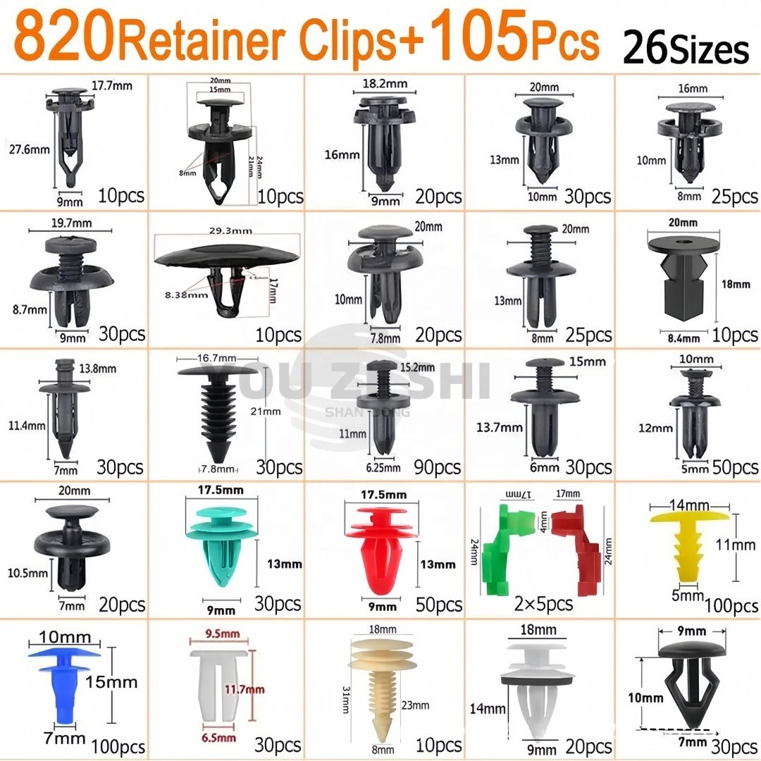 925Pcs Car Push Retainer Clips Assortment Popular Sizes and Fasteners Remover nylon bumper Cross-border hot boxed buckle