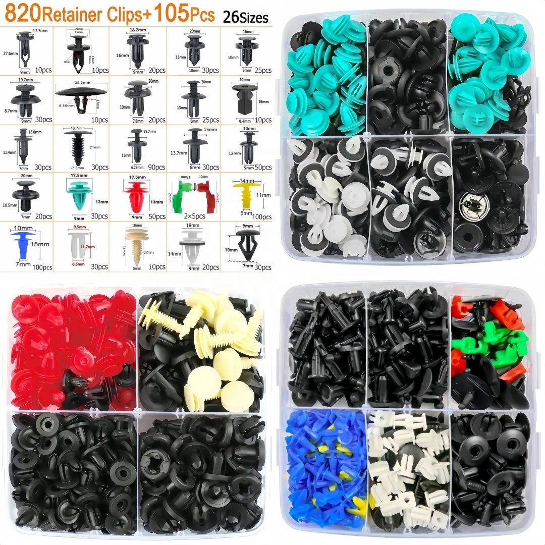 925Pcs Car Push Retainer Clips Assortment Popular Sizes and Fasteners Remover nylon bumper Cross-border hot boxed buckle