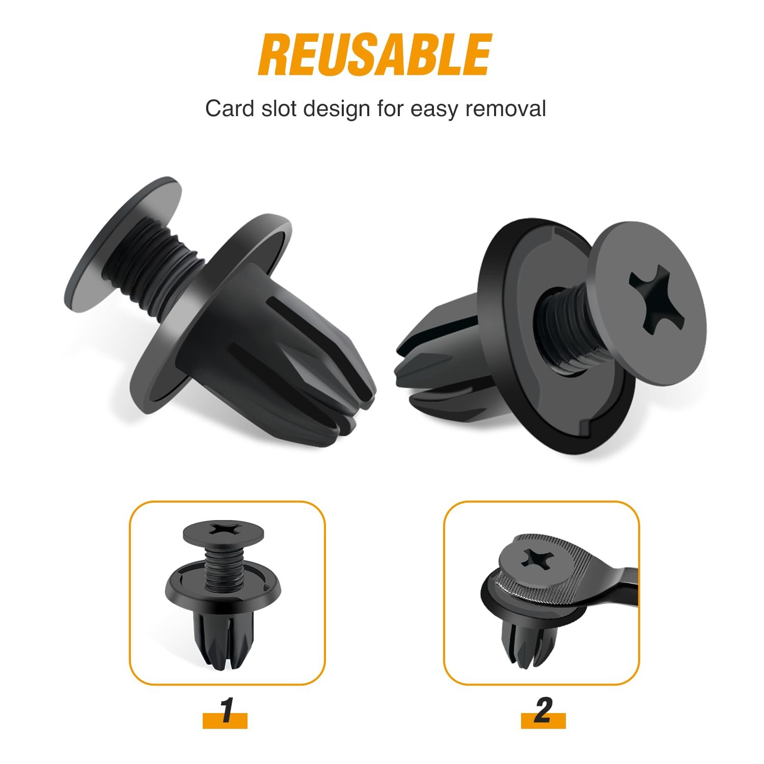 130PCS Body Interior and Exterior Retainer Fastener Clip Rocker Moulding Clip W/Sealer for Mini Cooper 51-71-7-127-742 13-1-480