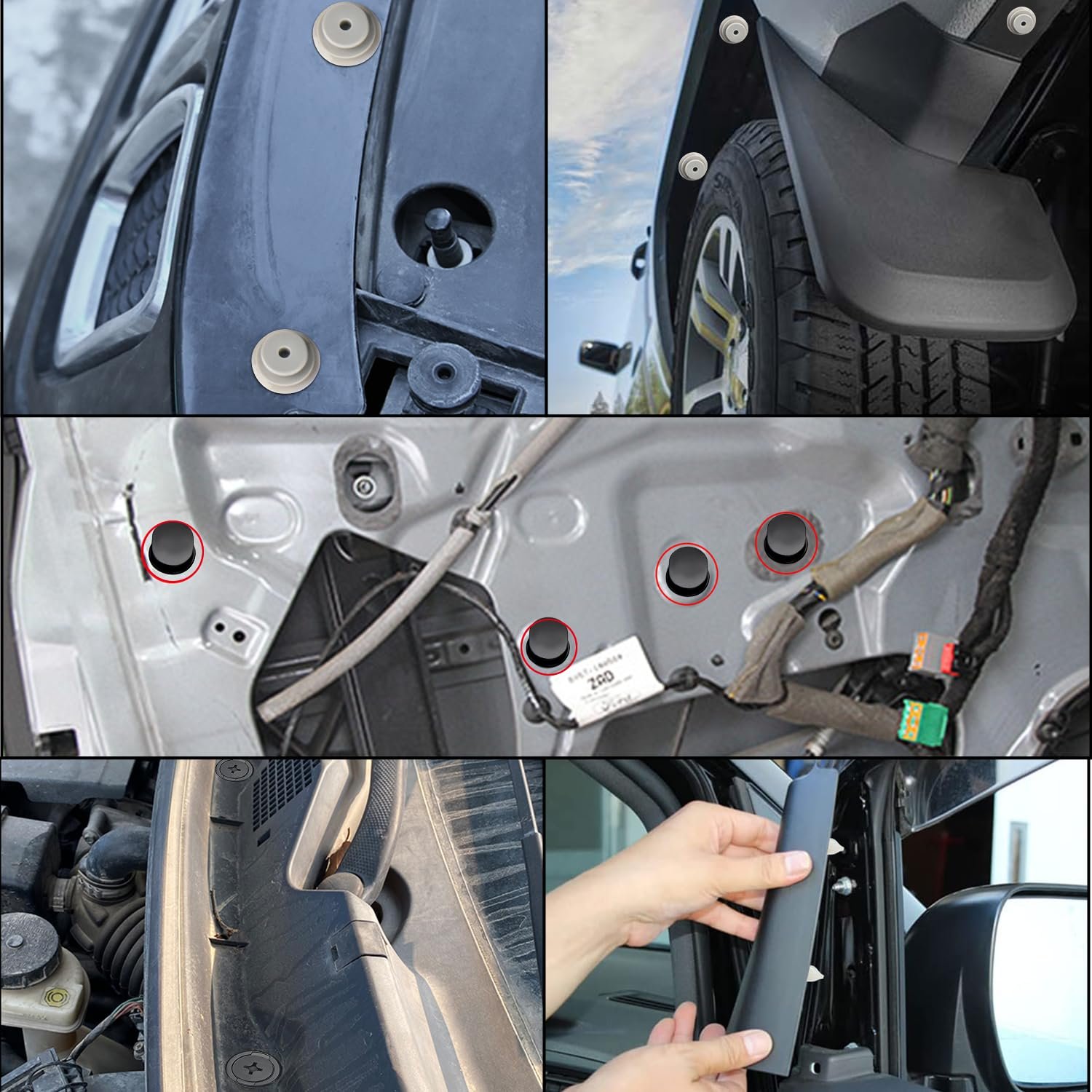 130PCS Body Interior and Exterior Retainer Fastener Clip Rocker Moulding Clip W/Sealer for Mini Cooper 51-71-7-127-742 13-1-480