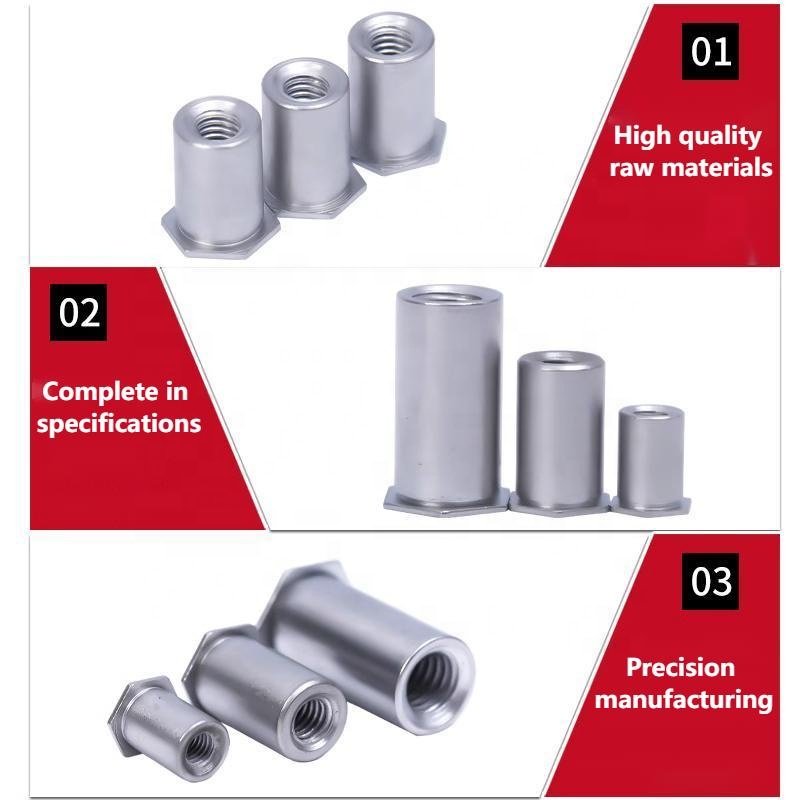 BSO4 440/632/832/032/6440/8632 Hardened 416 Stainless Steel Hex Through Hole Iron Rivets Screwlock SELF CLINCHING STANDOFFS
