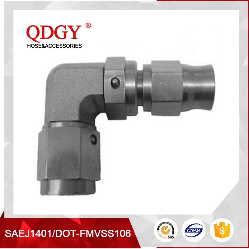 AN -3 ( AN3 3AN ) Hose to M10x1.0 Female 90 Degree Stainless Steel Hose Fitting