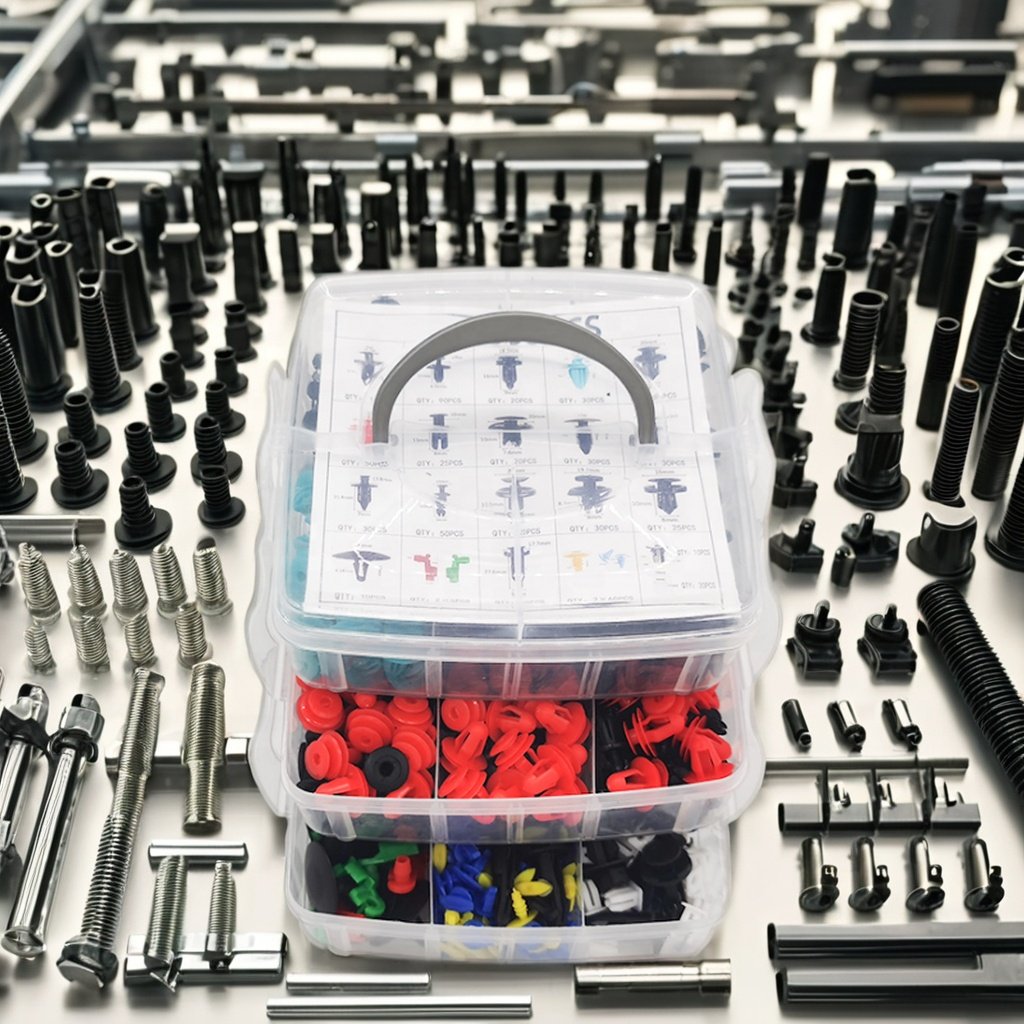 Customizable Nylon Bumper Clips Kit Plastic Rivets for Automotive Push Door Trim Panel Fender Retainer Auto Fastener & Clip