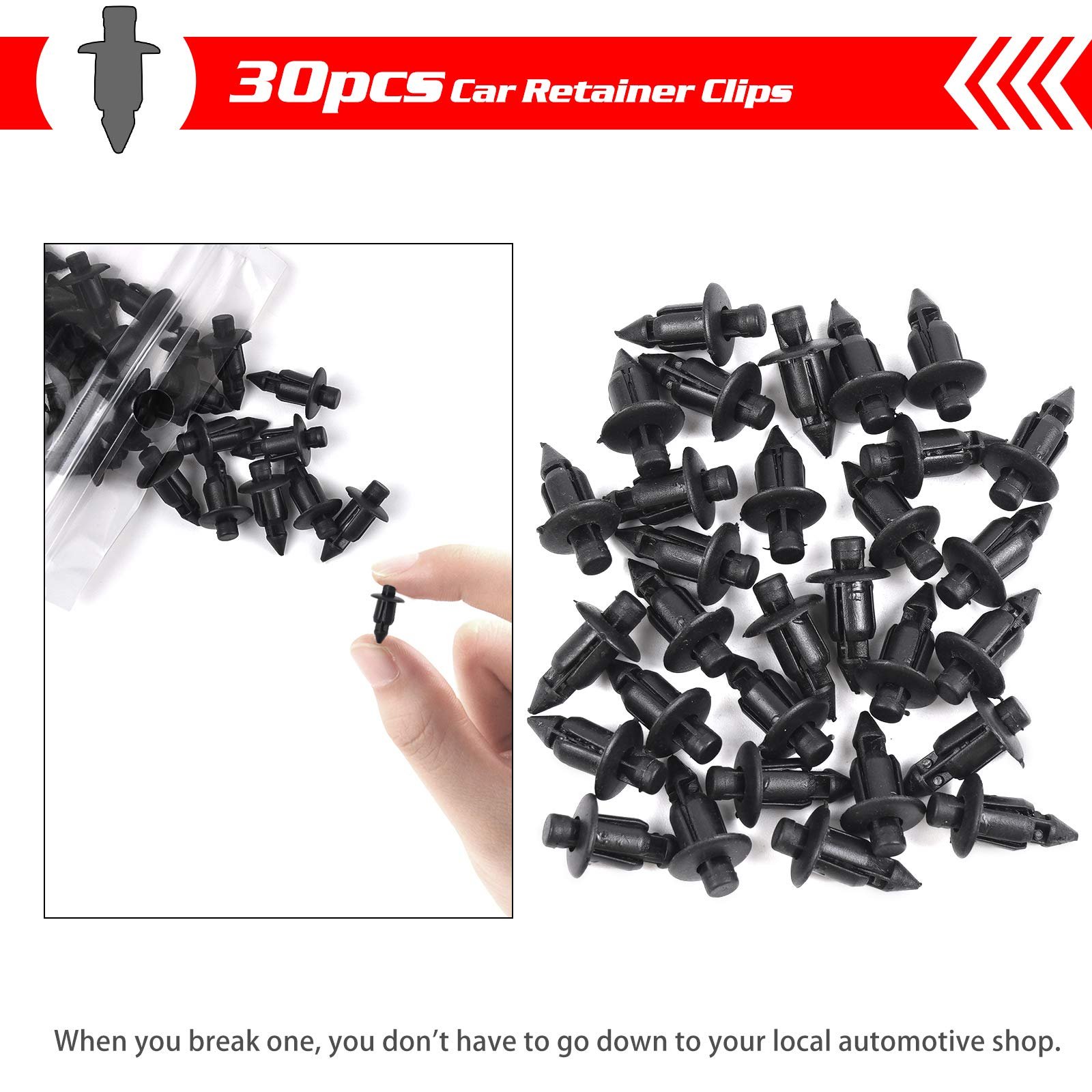 6 mm Mounting Clips Motorcycle Trim for Honda,Bombardier, Kawasaki, Kymco, Polaris, Suzuki, Universal, Yamaha