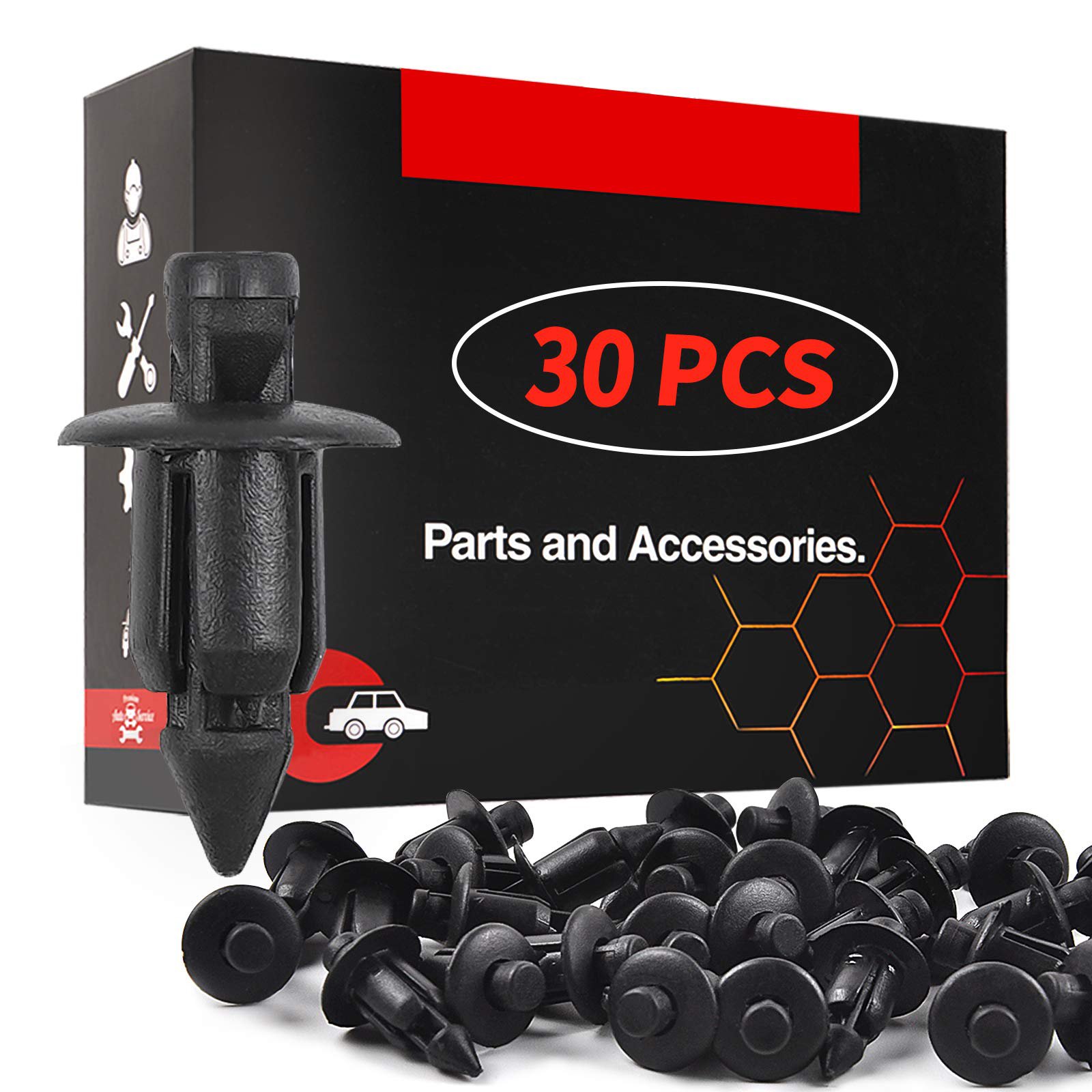 6 mm Mounting Clips Motorcycle Trim for Honda,Bombardier, Kawasaki, Kymco, Polaris, Suzuki, Universal, Yamaha