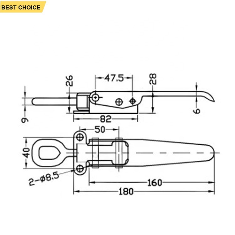 GL-14120 Semi Trailer Dropside Latch Trailer Body Part Toggle Latch