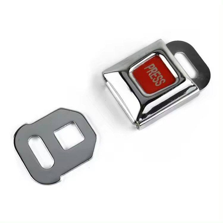 Quick Release Metal Push Button Buckle 2-Point Safety Belt Fastener