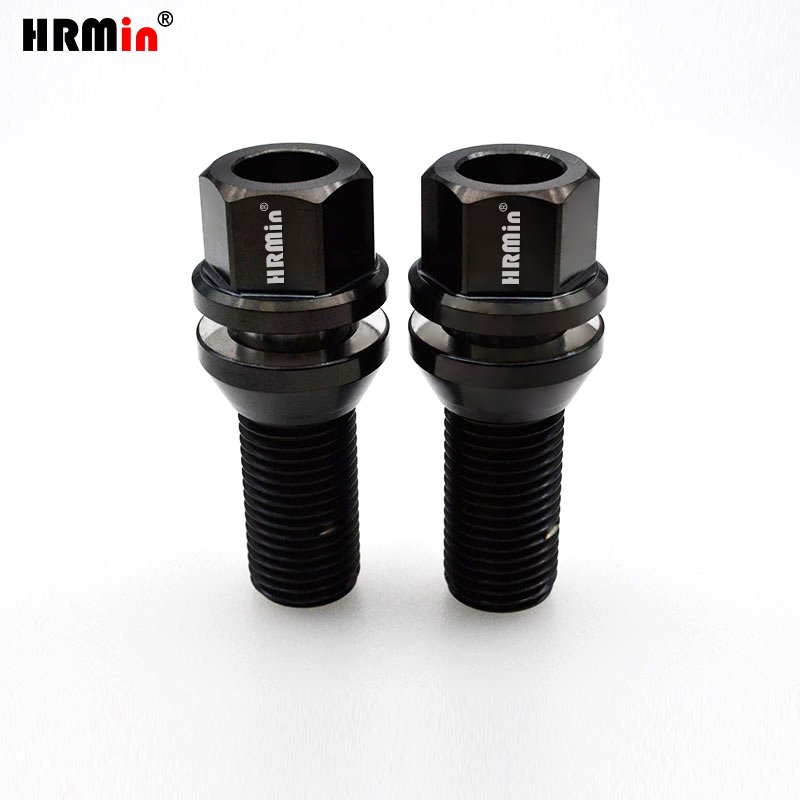 17mm Hollow Hex Floating Cone Seat Gr.5 Titanium Alloy Ti-6Al-4V Automobile Vehicle Car Wheel Hub Bolts M14x1.5x28mm